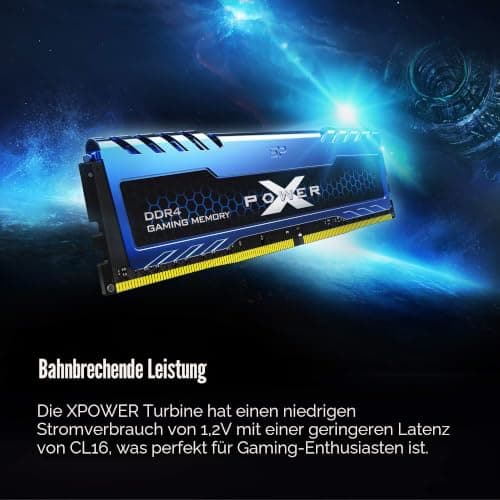 Silicon Power XPOWER Turbine Gaming DDR4 3200MHz (PC4 25600) 288-pin CL16 1,35V UDIMM Desktop-Speichermodul (niedrige Spannung) Bild 8
