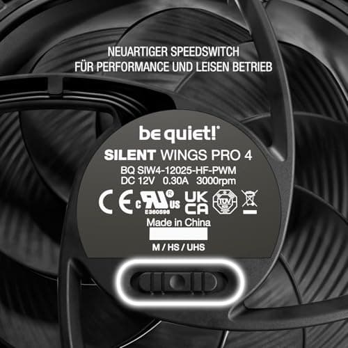 be quiet! Silent Wings 4 120mm Lüfter, optimierte Lüfterblätter, außergewöhnlich hohe Performance, maximaler Luftdruck, nahezu unhörbar, 6-Pol-Lüftermotor, Fluid-Dynamic-Lager Bild 8