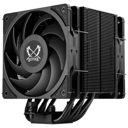 Scythe Mugen 6 CPU Air Cooler, Intel LGA1700, LGA1151, AMD AM5/AM4/Ryzen 120mm, Singel Tower, Aluminium Top Cover Mugen 6 Dual Fan Black Edition Bild 2