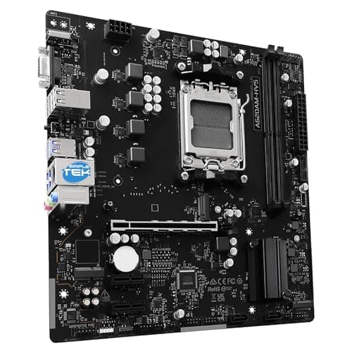 SIMPLETEK - Micro-ATX-Motherboard - Sockel AM5 A620A - DDR5 bis zu 6800+(OC) - PCIe 4.0 - Hyper M.2 Gen4 Slot - USB 3.2 Bild 6