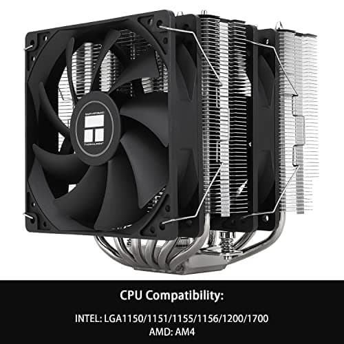 Thermalright Peerless Assassin 120 SE CPU Luftkühler, 6 Heat Pipes Kühler, Dual 120mm TL-C12C PWM Lüfter,Aluminium Kühlkörper Abdeckung,AGHP Technologie, für AMD AM4/AM5 Intel 1700/1150/1151/1200 Bild 6