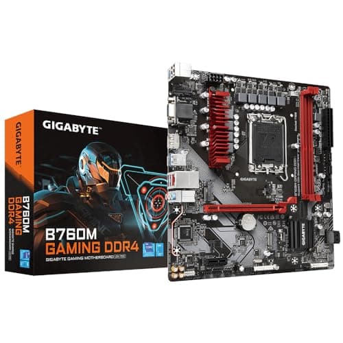 GIGABYTE B760M Gaming DDR4 Motherboard - Unterstützt Intel Core 14. Generation CPUs, 6+2+1 Phasen Digital VRM, bis zu 5333MHz DDR4 (OC), 2xPCIe 4.0 M.2, 2.5GbE LAN, USB 3.2 Gen1