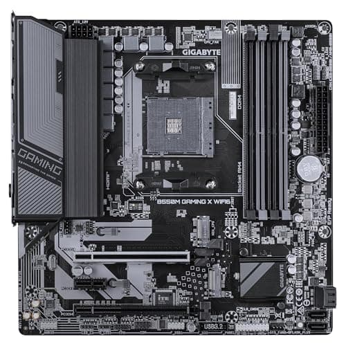 GIGABYTE B550M Gaming X WIFI6 Mainboard – AMD Ryzen 5000 Prozessoren, 5+3 Phasen VRM, bis zu 3200 MHz DDR4, 1x PCIe 4.0 + 1x PCIe 3.0 M.2, Wi-Fi 6, 1 GbE LAN, USB 3.2 Gen 1 Bild 4