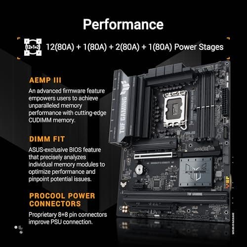 ASUS TUF Gaming B860-PLUS WiFi B860 LGA 1851 ATX Motherboard, Intel® Core™ Ultra Series 2 Ready, Advanced AI PC-Ready, 12+1+2+1 Stufen, DDR5, PCIe 5.0, 3X M.2, Wi-Fi 7, 2.5Gb LAN, USB 20Gbps Type-C® Bild 6