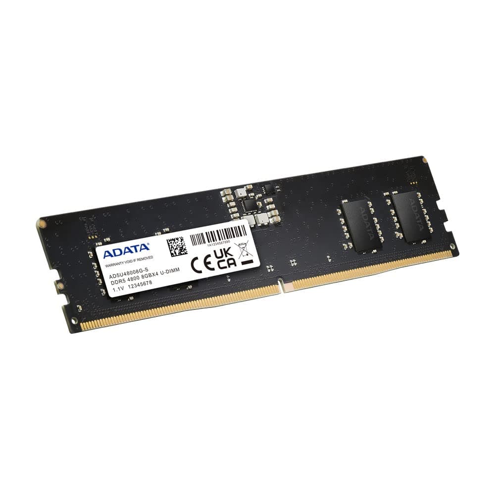 ADATA Premier, 8 GB, DDR5, 4800 MHz (PC5-38400), CL40, 1,1 V, ECC, DIMM Memory, AD5U48008G-S, Schwarz Bild 3