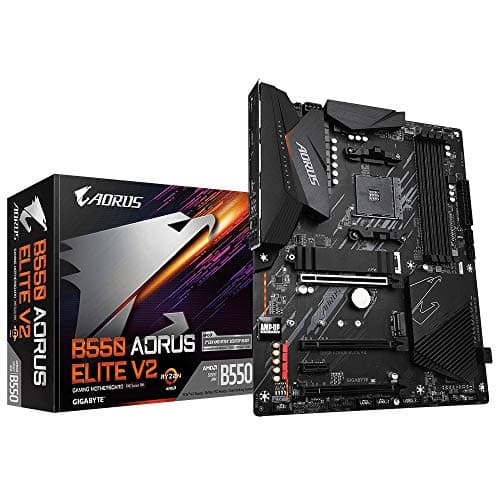 GIGABYTE B550 AORUS Elite V2 Mainboard – AMD Ryzen 5000 CPUs, 12+2 Phasen VRM, bis zu 4733 MHz DDR4, 1xPCIe 4.0 + 1xPCIe 3.0 M.2, 2.5GbE LAN, USB 3.2 Gen 2 Classic Bild 2