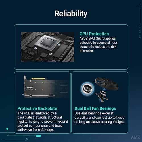 ASUS Prime Radeon RX 9060 XT OC Edition 8GB GDDR6 Gaming Grafikkarte (AMD Radeon RX9060XT, RDNA 4 Architektur, PCIe 5.0, 1x HMDI 2.1b, 2X DisplayPort 2.1a, PRIME-RX9060XT-O8G) Bild 8