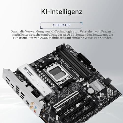 ASUS B850M MAX Gaming Mainboard Sockel AMD AM5 (mATX, DDR5, PCIe 5.0, 3X M.2, WiFi 6, BIOS Flashback, Aura Sync, Q-LED Core) Bild 6
