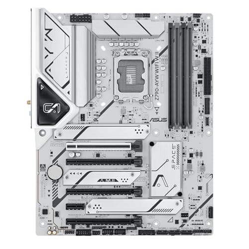 ASUS Z790-AYW WiFi W II Intel Z790 (LGA 1700) ATX Motherboard mit PCIe® 5.0, 3X M.2, 12+1 DrMOS, DDR5, WiFi 6, 2.5Gb LAN, HDMI, USB 10Gbps Type-C®, USB 10Gbps Type-C®, Thunderbolt™, USB4®, Aura Sync Bild 6