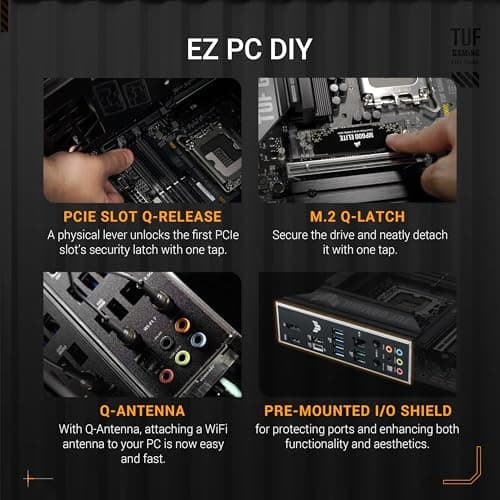 ASUS TUF Gaming B660M-PLUS WiFi Mainboard Sockel Intel LGA 1700 (Intel B660, mATX, DDR5 Speicher, Dual PCIe 4.0 M.2 Slots, Intel WiFi 6, Aura Sync) M-Plus WiFi TUF B660 Bild 8