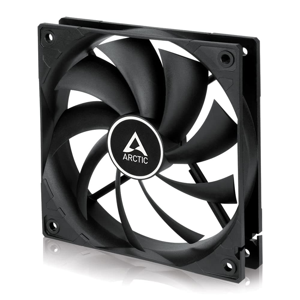 ARCTIC F12 PWM PST - PC Lüfter, 120 mm Gehäuselüfter, Case Fan mit Standardgehäuse, PST-Anschluss (PWM Sharing Technology), Reguliert RPM synchron, 230-1350 rpm - Schwarz Bild 2