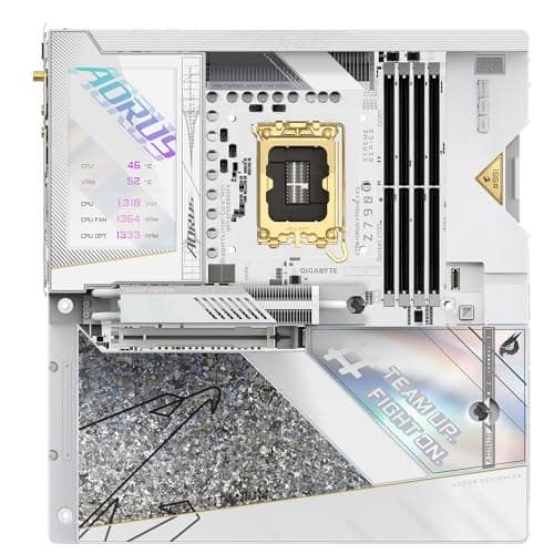GIGABYTE Z790 AORUS Xtreme X Ice Mainboard - Unterstützt Intel 14th Gen CPUs, 24+1+2 Phases VRM, up to 8266MHz DDR5 (OC), 1xPCIe 5.0 + 4xPCIe 4.0 M.2, Wi-Fi 7, 10GbE LAN, USB 3.2 Gen 2 Bild 6
