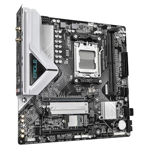 GIGABYTE B840M Eagle WIFI6 Mainboard – AMD Ryzen 9000 Prozessoren, 5+2+2 Phasen VRM, bis zu 7600 MHz DDR5 (O.C.), 1 x M.2 PCIe 4.0 + 1 x M.2 PCIe 3.0, Wi-Fi 6, 2.5 GbE LAN, USB 3.2 Gen 1 Bild 6