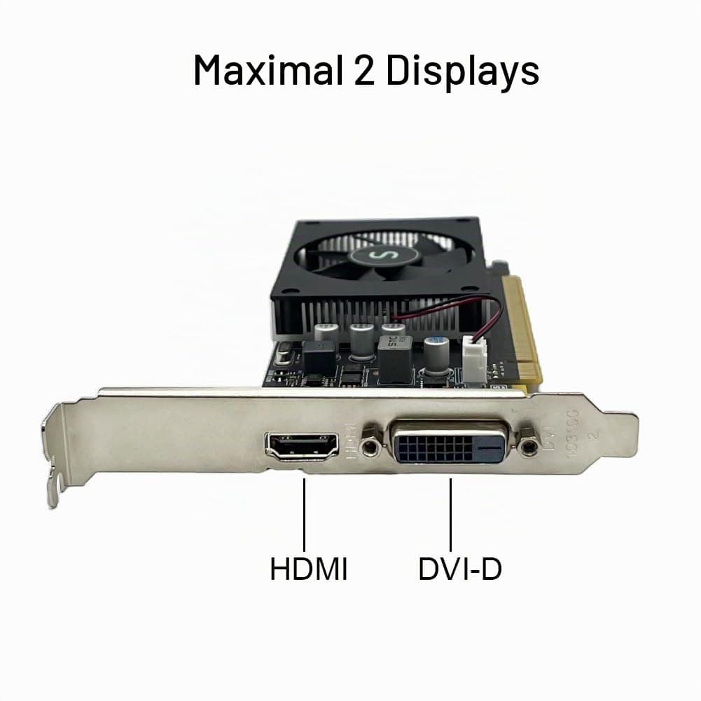 GT 1030 Grafikkarte, 4GB GDDR4 64-bit, HDMI DVI, Low Profile, PC Video Card Gaming, Computer GPU, 4K Support, DirectX 12, 2 Displays Support Bild 7