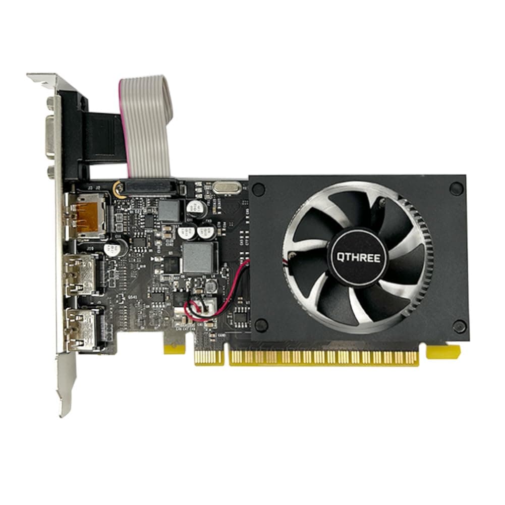 QTHREE GT 730 4G D3 Grafikkarte, 2X HDMI, 1x DVI, 1x VGA, Grafikkarten for PC, GPU, für mehrere Monitore, for Win 7, 8, 10, 11, DirectX 11, 12 Bild 3