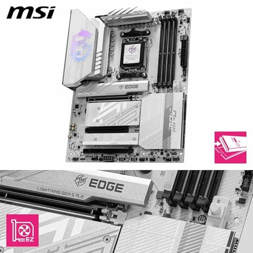 MSI MPG B850 Edge TI WiFi Mainboard, ATX - Unterstützt AMD Ryzen 9000/8000 / 7000 Prozessoren, AM5-80A SPS VRM, DDR5 Memory Boost (8400+MT/s OC), PCIe 5.0 x16, M.2 Gen5, Wi-Fi 7, 5G LAN Bild 6