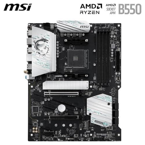 MSI B550 Gaming WiFi Mainboard, ATX - Unterstützt AMD Ryzen 5000 Series, 5000 G-Series, 4000 G-Series und 3000 Series Prozessoren, AM4 - DDR4 Memory Boost 4400+MHz/OC, PCIe 4.0 x16, M.2 Gen4, 1G LAN Bild 4