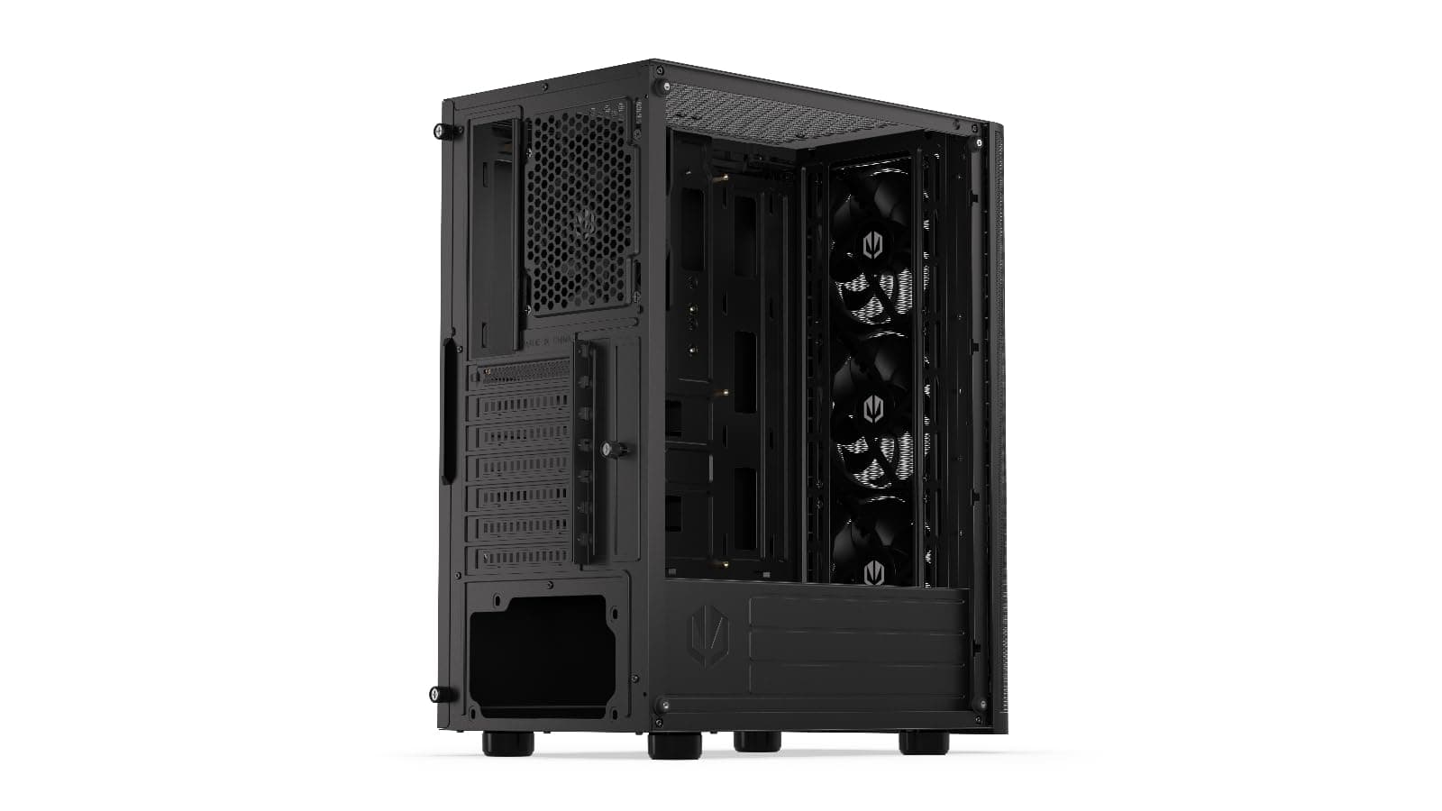 ENDORFY Ventum 200 Air PC Gehäuse ATX mit Tempered Glass, 4X Stratus 120 PWM, Mesh Front, Unterstützung für 360 mm Radiator, Staubfilter, ATX mATX ITX Bild 5