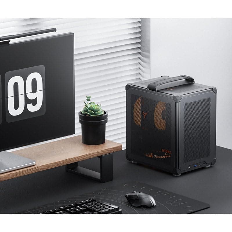 Jonsbo C6-ITX PC-Gehäuse Mini-Tower Schwarz – kompakt, Mini-ITX, GPUs bis 255 mm, CPU-Kühler bis 75 mm, bis zu 3 Lüfter, USB-C Front I/O Bild 2