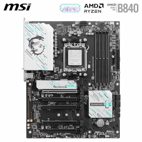 MSI B840 Gaming Plus WiFi Mainboard, ATX - Unterstützt AMD Ryzen 9000/8000 / 7000 Prozessoren, AM5 - DDR5 Memory Boost 8000+ MT/s (OC), PCIe 4.0 x16, M.2 Gen4, Wi-Fi 7, 2.5G LAN Bild 4