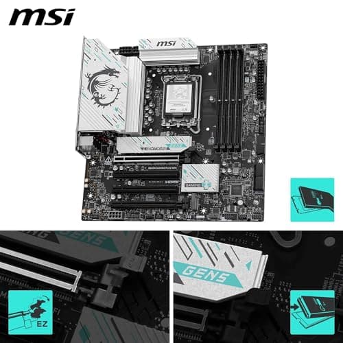 MSI B860M Gaming Plus WiFi Mainboard, mATX - Unterstützt Intel Core Ultra Prozessoren (Series 2), LGA 1851 - DDR5 Memory Boost 8600+ MT/s (OC), PCIe 5.0 x16, M.2 Gen5, Intel Killer 5G LAN, Wi-Fi 7 Bild 6