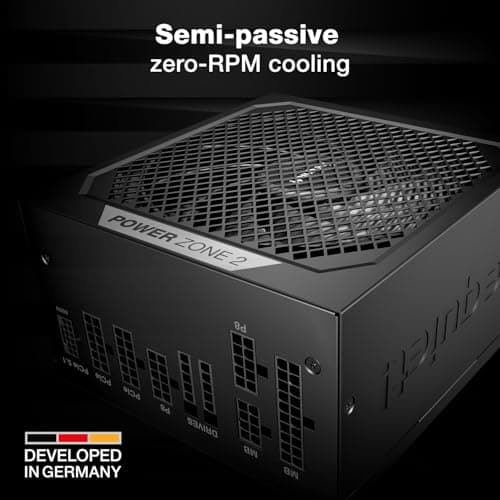 be quiet! BP007US Power-Zone 2, 850 W, ATX 3.1 PSU, 80 Plus, Cybenetics Platinum Efficiency, geräuscharmes Netzteil mit Null-RPM-Rauschunterdrückung, PCIe 5.1 Ready, Schwarz Bild 6