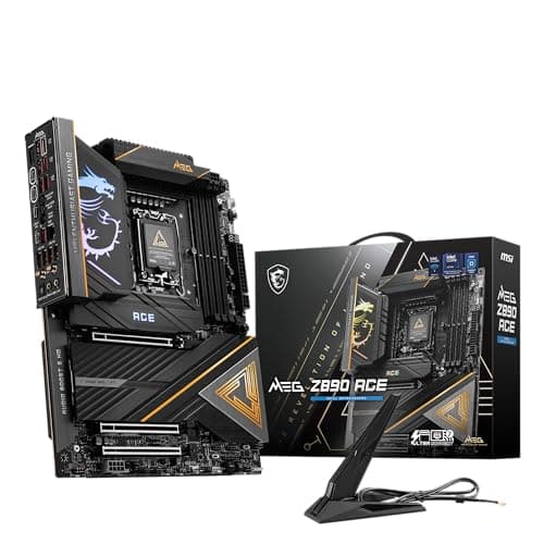 MSI MEG Z890 ACE Gaming Motherboard (unterstützt Core Ultra Series 2 Intel Prozessoren, LGA 1851, DDR5, PCIe 5.0, M.2, SATA, 10Gbps LAN, USB Type-C, Wi-Fi 7, Bluetooth 5.4, Thunderbolt 4, ATX) Bild 2