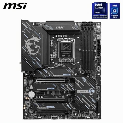 Z890 Gaming Plus WiFi Mainboard, ATX - Unterstützt Intel Core Ultra Prozessoren (Series 2), LGA 1851 - DDR5 Memory Boost 9200+MT/s OC, 1 x PCIe 5.0 x16, 1 x M.2 Gen5, Intel Killer 5G LAN, Wi-Fi Bild 4
