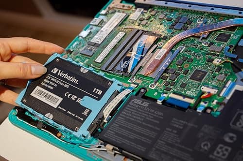Verbatim Vi550 S3 SSD 1 TB, internes 2,5" SATA III SSD-Laufwerk mit 3D-NAND-Technologie, bis zu 550 MB/s Lesegeschwindigkeit, ideal für PC und Notebook, schwarz Bild 4