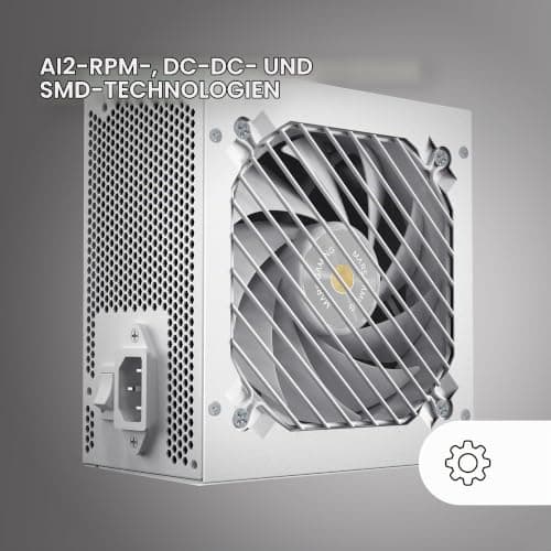 MARSGAMING MPB750SI, PC-ATX-Netzteil 750W, 7 Jahre Garantie, 80Plus Bronze 230V, 90% Effizienz, SI Extreme Silence Lüfter mit Kupferkern, AI2-RPM-, DC-DC- und SMD-Technologien, Weiß MPB750SIW Bild 6