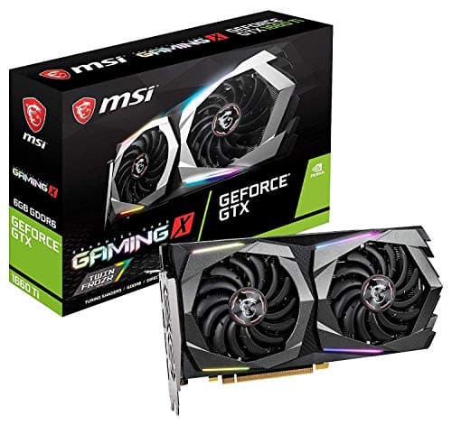 MSI Gaming GeForce GTX 1660 Ti 192-bit HDMI/DP 6 GB GDRR6 HDCP Unterstützung DirectX 12 Dual Fan VR Ready OC Grafikkarte (GTX 1660 TI Gaming X 6G)