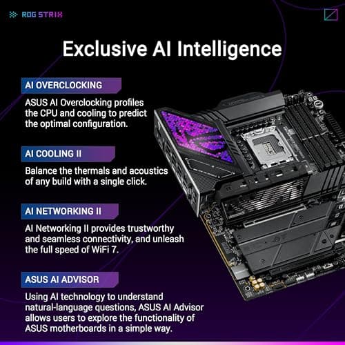 ASUS ROG Strix Z890-E Gaming WiFi Mainboard Sockel Intel LGA 1851 (ATX, Advanced AI, DDR5, NitroPath DRAM, 7X M.2, WiFi 7, PCIe 5.0, Q-Release, 2X Thunderbolt 4, DIMM Flex) Bild 4