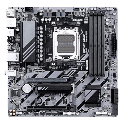 GIGABYTE B840M DS3H Mainboard – AMD Ryzen 9000 CPUs, 8+2+2 Phasen VRM, bis zu 8200 MHz DDR5, 2xPCIe 4.0 M.2, 2.5GbE LAN, USB 3.2 Gen 1 Bild 4