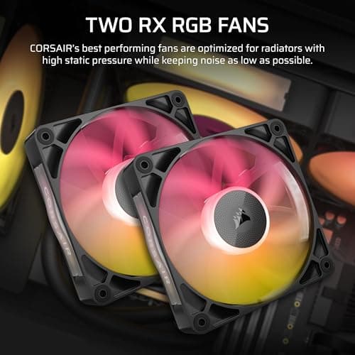 Corsair iCUE LINK Titan 240 RX RGB-Kühler für CPU – 240 mm AIO – 2X RX120 RGB-Lüfter integriert – Gefertigt für Intel LGA 1851/1700, AMD AM5/AM4 – Inklusive iCUE LINK-Systemhub – Schwarz Schwarz 240mm AIO Bild 6