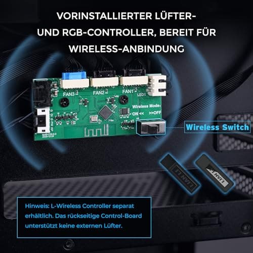 Lian Li Vector V150 PC-Gehäuse Schwarz | Micro-ATX Midi-Tower mit Back Connect, USB-C, Tempered Glass & ARGB Lüftern für Starke Kühlung & cleane Builds Bild 6