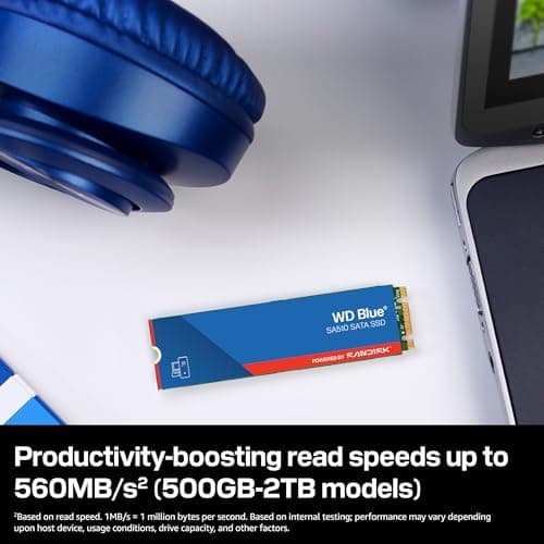 WD Blue SA510 SATA SSD 1 TB M.2 2280 (Lesen bis 560 MB/s, Schreiben bis 520 MB/s, Upgrade für PC/Laptop, dreimonatiges Probeabo von Dropbox Professional, Western Digital SSD Dashboard) Bild 5