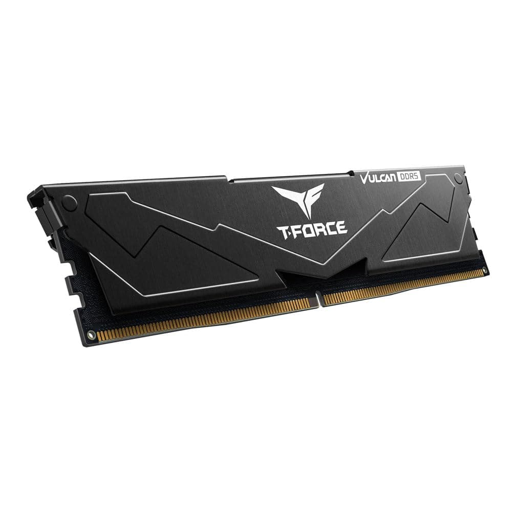 T-FORCE Vulcan DDR5 Desktop-Gaming-Speicher, 32 GB (2 x 16 GB), 6000 MHz, CL30, Intel XMP 3.0 & AMD EXPO zertifiziert, One-Click-Übertaktung, PMIC-Kühlung, On-Die-ECC (schwarz) Bild 5
