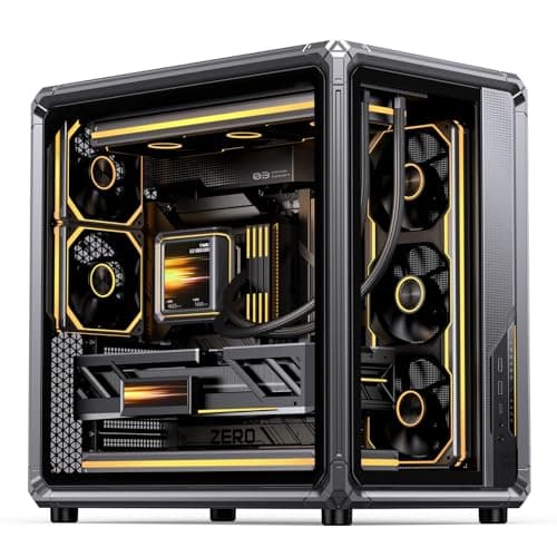JONSBO X400 graues ATX-PC-Gehäuse, Back-Connect-Desktop-Gehäuse, MB Auxiliary Air Guidance Kühlsystem, E-Sport-Assistent, 3 Seiten SP 360 AIO, SP 427 mm GPU, ATX < 180 mm, Kompatibilität
