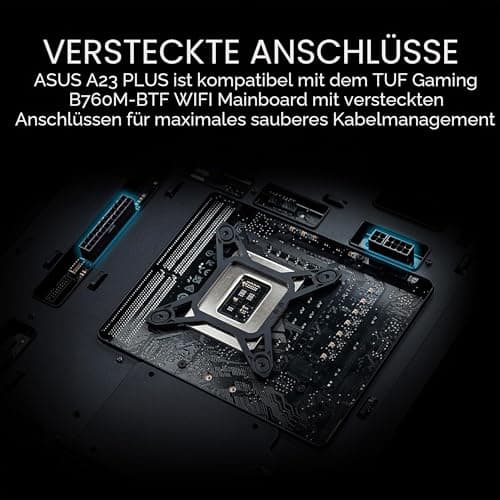 ASUS A21 Plus TG ARGB White Micro ATX-Gehäuse, unterstützt Motherboards mit versteckten Anschlüssen, 360-mm-Radiatoren und 380-mm-Grafikkarten, 4 vorinstallierte ARGB-Lüfter, Weiß Bild 6