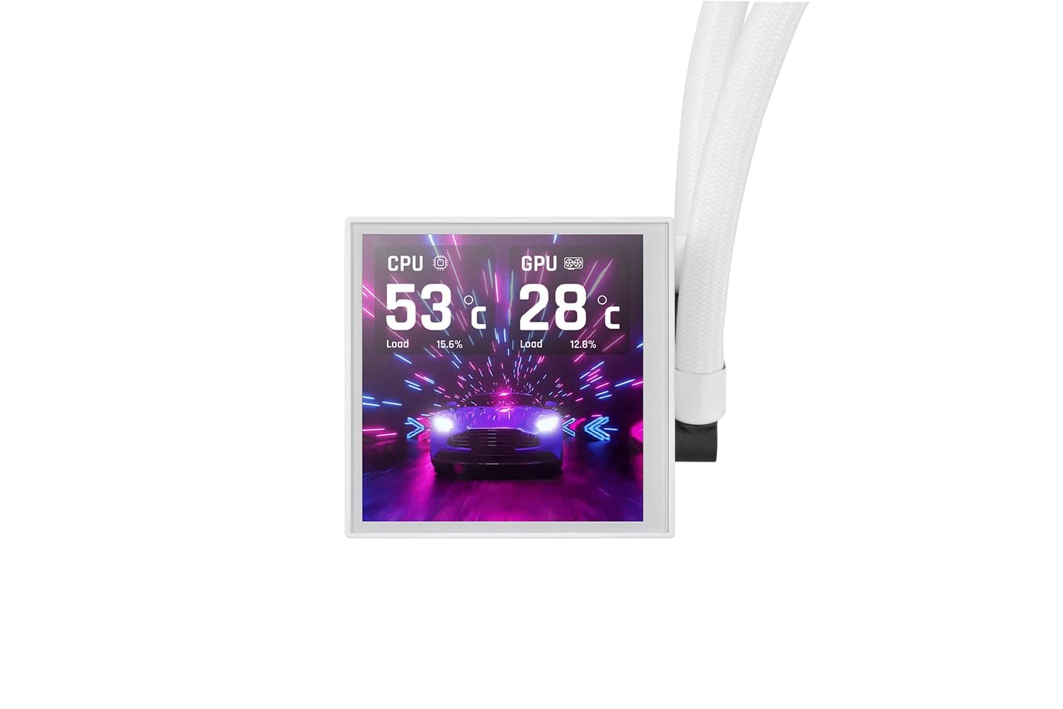 Thermaltake LB360 Ultra ARGB Sync 360‑mm AIO Wasserkühlung | 3,95″ LCD‑Display | ARGB PWM Lüfter | Drehbarer Waterblock | Hohe Kühlleistung & leiser Betrieb | Weiß Bild 5