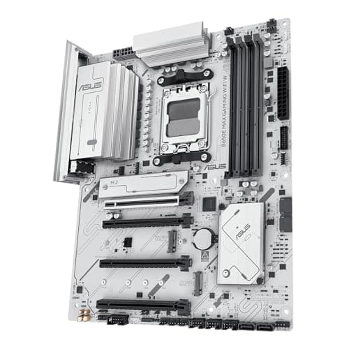 ASUS B650E MAX Gaming WiFi W - AMD B650 AM5 ATX Motherboard, White PCB, DDR5, PCIe 5.0, 3X M.2, Wi-Fi 6E, 2.5Gb LAN, USB 10Gbps Type-C, DisplayPort, HDMI™, BIOS Flashback™, Aura Sync, Advanced AI PC Bild 6