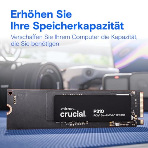 Crucial P310 SSD 1TB M.2 2280 PCIe Gen4 NVMe, bis 7.100 MB/s, für Laptop, Desktop PC & Handheld Spielekonsolen, Interne Festplatte - CT1000P310SSD801 Bild 6