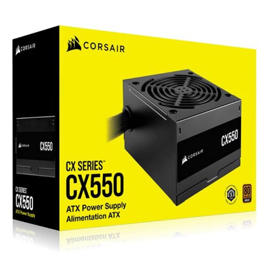 Corsair CX550 80 Plus Bronze, Nicht modulares ATX-Netzteil, geräuscharm, 550 W, Schwarz 550W Bild 3