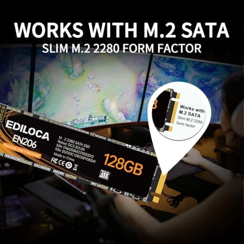 Ediloca 1TB M.2 SSD SATA III 6Gb/s, 3D NAND, Lesen bis zu 550MB/s, Schreiben bis zu 480MB/s, M.2 SATA SSD Kompatibel mit Ultrabooks, Tablets und Mini-PCs(EN206) Bild 8