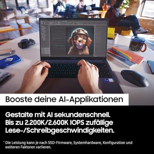 Samsung 9100 PRO NVMe M.2 SSD, 8 TB, PCIe 5.0, 14.800 MB/s Lesen, 13.400 MB/s Schreiben, Interne SSD für Gaming, Videobearbeitung und AI PCs, Schwarz, MZ-VAP8T0BW Bild 7