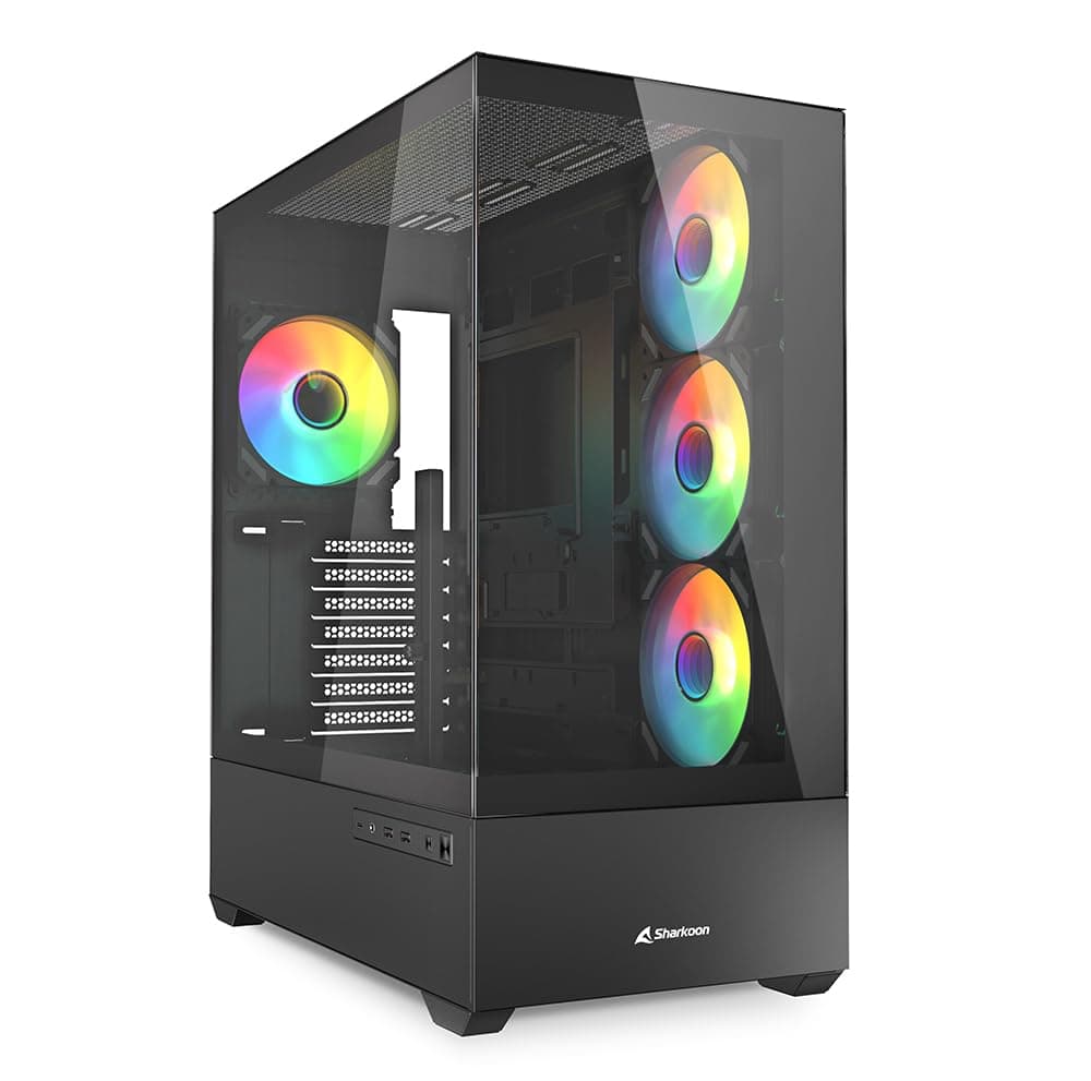 Sharkoon AK6 RGB PC Gehäuse, ATX, Schwarz