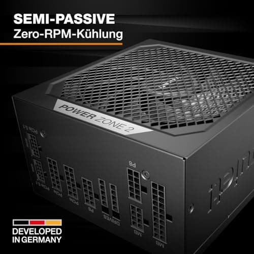 be quiet! Power Zone 2 1200W Netzteil, 80 Plus Platinum und Cybenetics Platinum Zertifizierung, semi-Passive Kühlung, Pure Wings 3 140mm Lüfter, 90° abgewinkelter 12V-2x6-Anschluss, PCIe 5.1/ATX 3.1 Bild 6