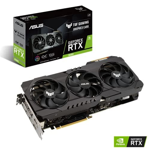 Asus TUF Gaming NVIDIA GeForce RTX 3080 V2 OC Edition Grafikkarte (PCIe 4.0, 10GB GDDR6X, LHR, HDMI 2.1, DisplayPort 1.4a, Dual Ball Fan Bearings, Military Grade Certification, GPU Tweak II) Bild 4