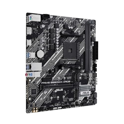 ASUS Prime B550M-K ARGB Gaming Mainboard Sockel AMD AM4 (mATX, PCIe 4.0, 2X M.2, DisplayPort, HDMI, SATA 6Gbit/s, Aura Sync) Bild 3