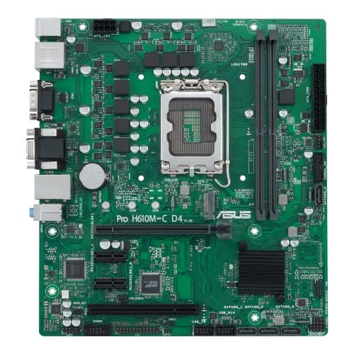 ASUS Pro H610M-C D4-CSM Business Mainboard Sockel Intel LGA 1700 (mATX, PCIe 4.0, ASUS COM Debug Header, Remote IT Management)